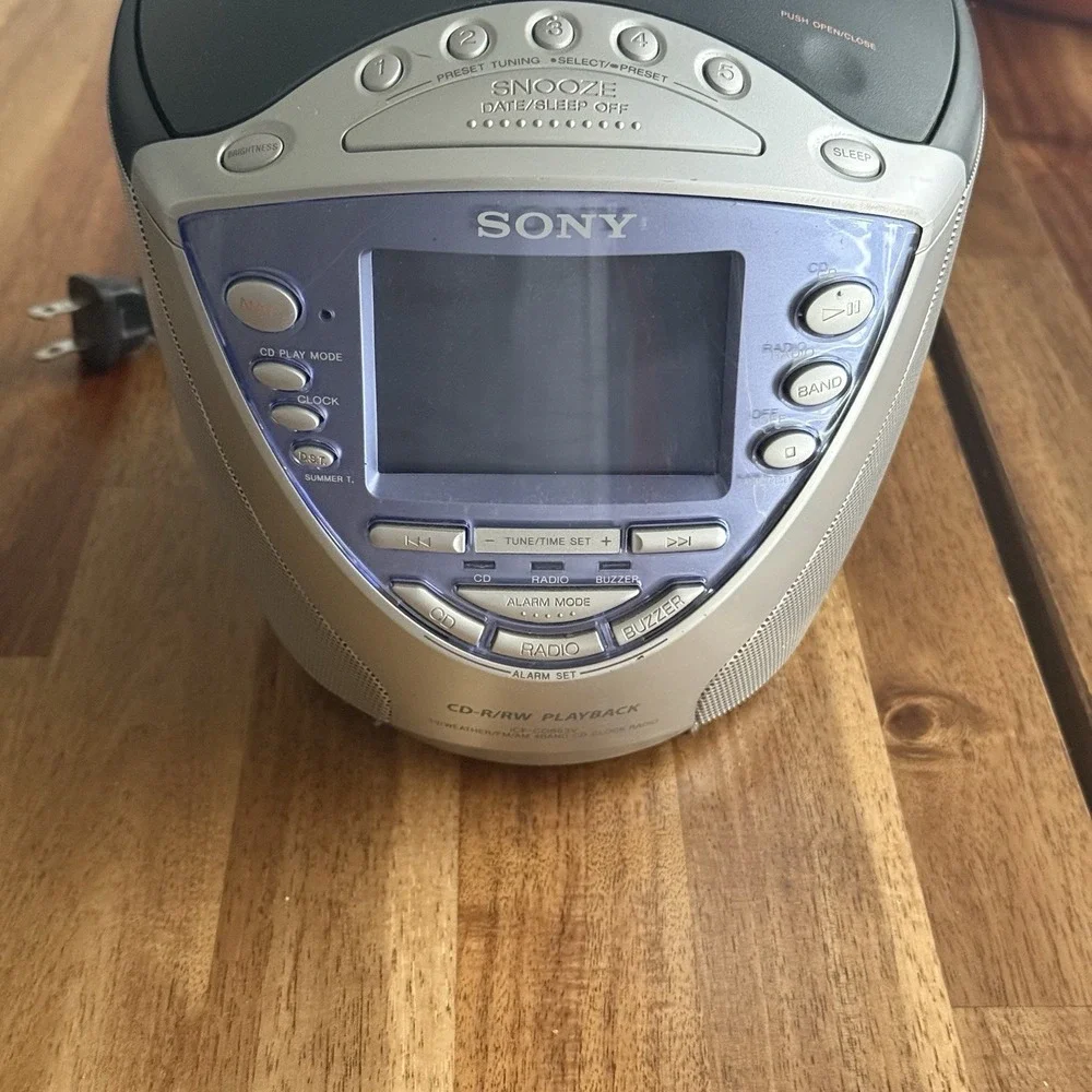 Sony ICF-CD853V Dream Machine CD Player AM/FM/WX Clock Radio - Y2K VTG - TESTED